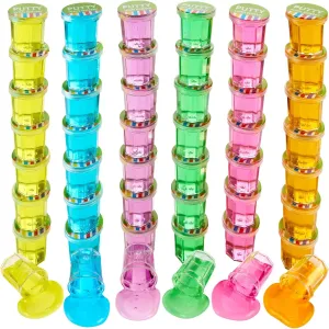 Mini Putty with Glitter - 48 Pack Neon Color Sludge - Educational Fidget Toy - Stress Relief, Party Favors