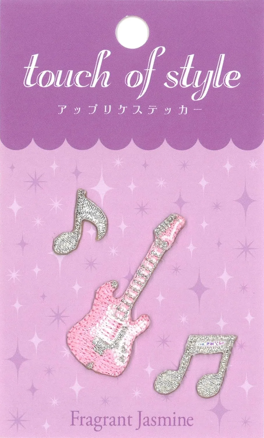 minoda Touch of Style Applique Stickers Musical Instruments Guitar Pink p50r8209