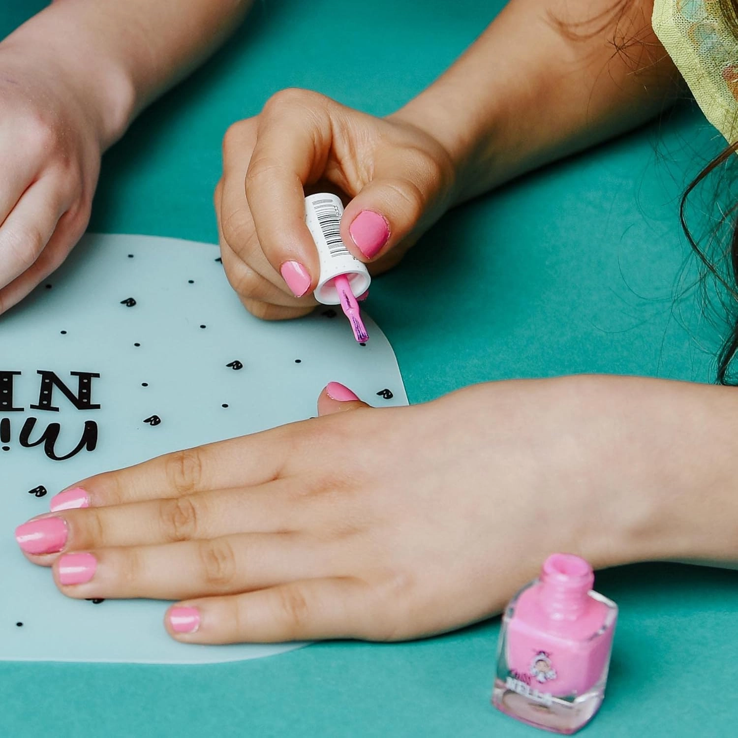 MISS NELLA PARTY COLLECTION 3-3 peel off, odour free, water base glitter nail polishes Pack- Blue The Candles (blue), Confetti Clouds (clear) & Marshmallow Overloud (coral)