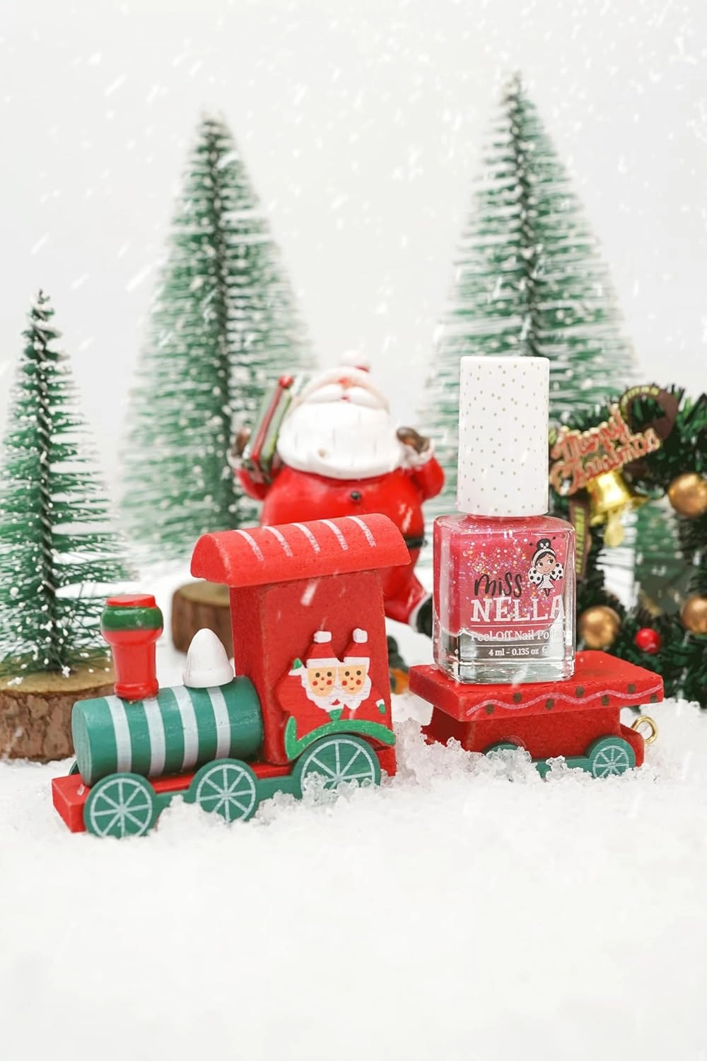 MISS NELLA-Peel Off, Odour Free, Water Base & Safe for kids nail polish pack of 3 (PINK GLITTER ATTACK)