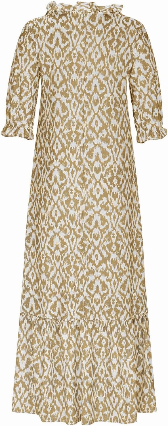 Modest Dresses for Women Summer Casual Short Sleeve V-Neck Maxi Dress Plus Size Flowy Loose Fit Long Sundresses