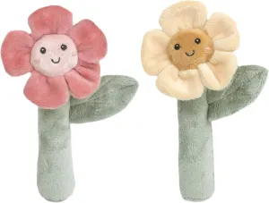 MON AMI Soft Baby Rattle Toy Set of 2 Pcs – 6”, Flower Shaped Plush Stuffed Rattle for Newborns, Babies, Sensory Development Toys for Infants & Toddlers
