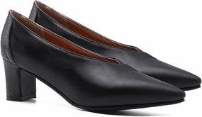 MOOMMO Women Comfortable Chunky Block Heel Pumps Shoes Pointed Toe Slip on Suede Penny Loafers Mid Heel Closed Pointy Toe Work Shoes Office Patchwork Ladies Dressy Fall Fashion Elegant 4-13 M US