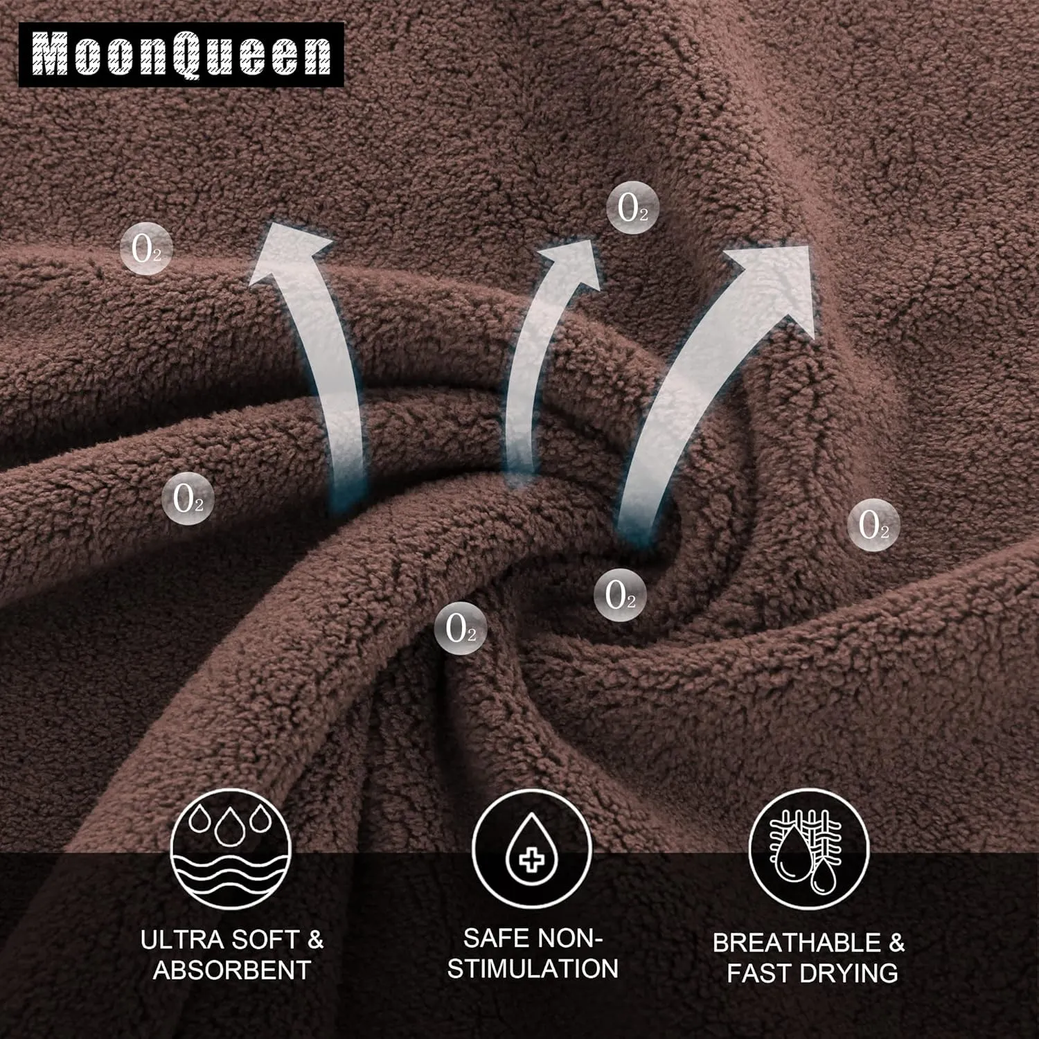 MOONQUEEN Ultra Soft Premium Washcloths Set - 12 x 12 inches - 24 Pack - Quick Drying - Highly Absorbent Coral Velvet Bathroom Wash Clothes - Use as Bath, Spa, Facial, Fingertip Towel (Wood Brown)