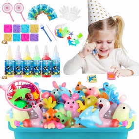 MOOTCOR Magic Gel Elf Water Toy Kit, Water Fairy Toy Kit with 20 Magic Gel & 18 Animal Molds, Creative DIY Marine Life for Kid's, Arts & Crafts Toys for Kids, Birthday Gifts, Chindren's Day Gifts
