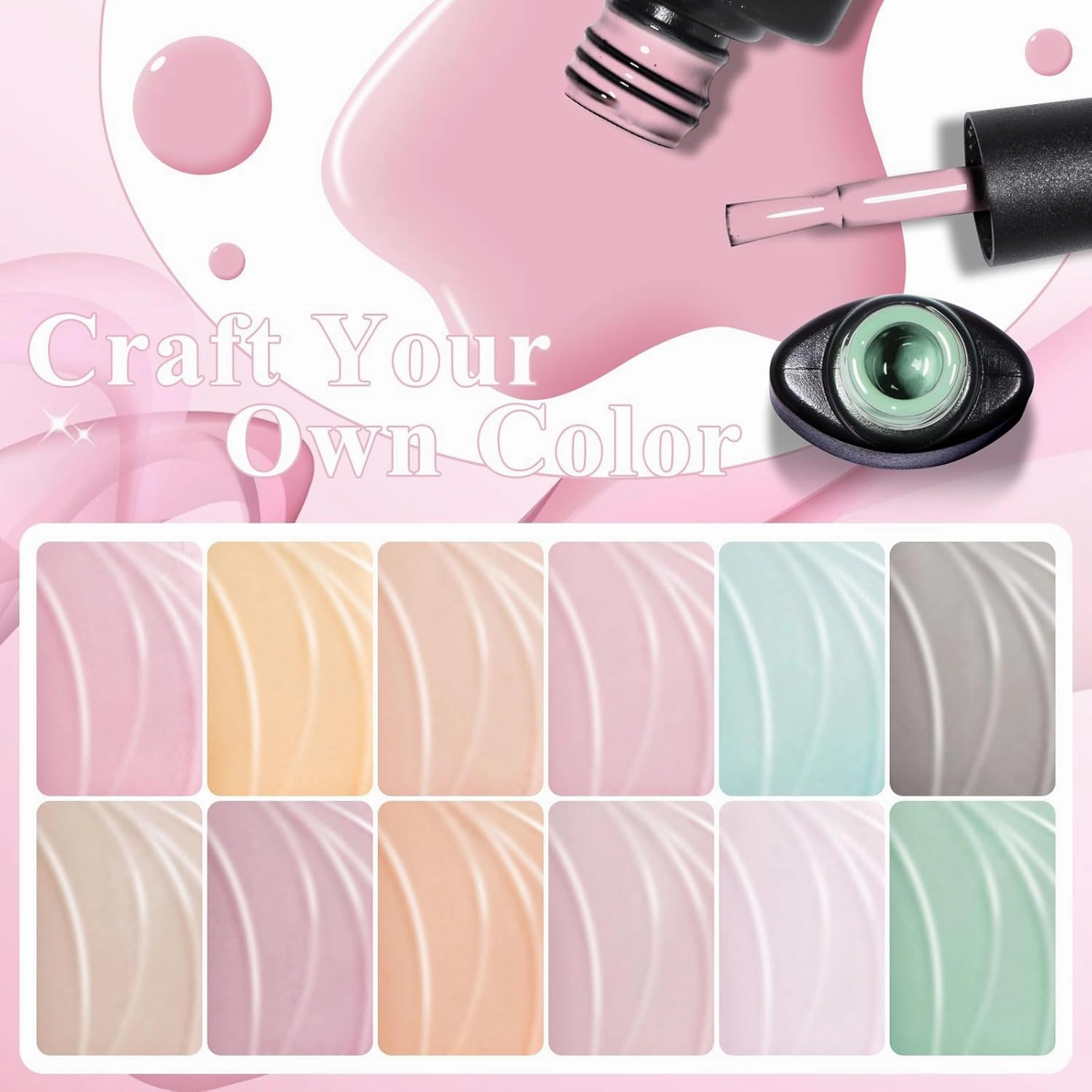 MTSSII 18PCS Jelly Gel Nail Polish Set Blue Pink Gel Polish Kit Nail Art Gift Set Clear Translucent Gel Polish Set Manicure Kit UV LED Soak Off for Home Salon Gift