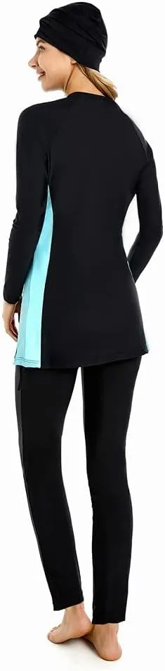 Muslim Swimsuit for Women Modest Swimwear Burkini Plus Size Long Sleeve Bathing Suit Islamic Swimming Suit
