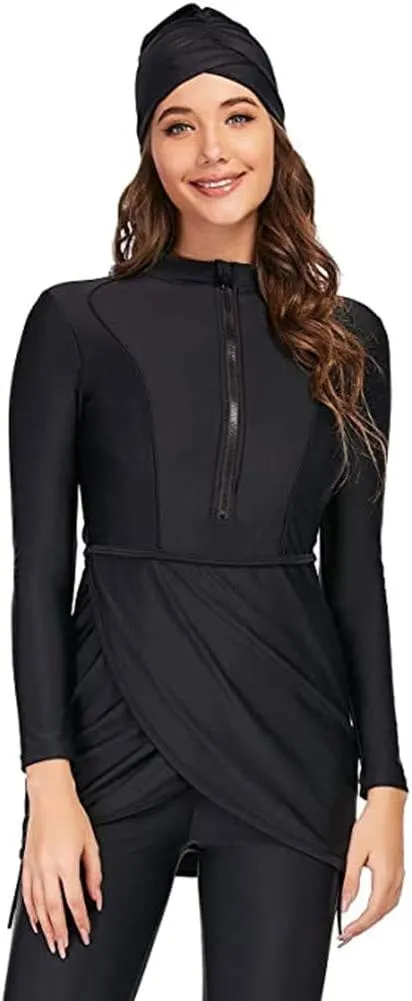 Muslim Swimsuits for Women Modest Islamic Hijab Long Sleeve Swimwear Burkinis Bathing Suit Swimming Beachwear