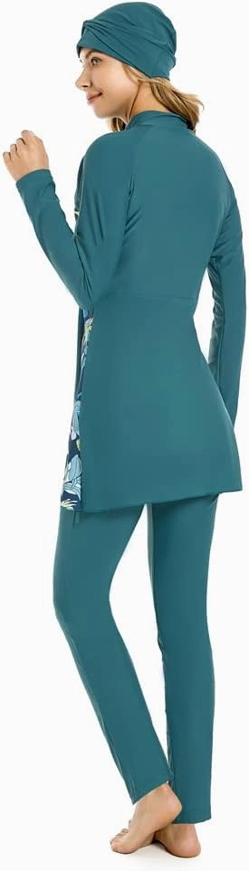 Muslim Swimsuit for Women Modest Swimwear Burkini Islamic Swimming Suit Plus Size Long Sleeve Bathing Suit