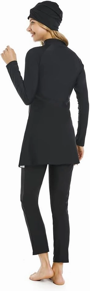 Muslim Swimsuit for Women Modest Swimwear Burkini Islamic Swimming Suit Plus Size Long Sleeve Bathing Suit