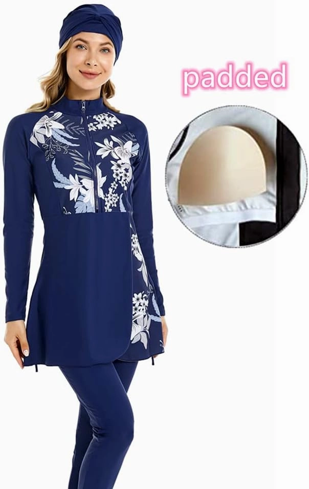 Muslim Swimsuit for Women Modest Swimwear Burkini Islamic Swimming Suit Plus Size Long Sleeve Bathing Suit