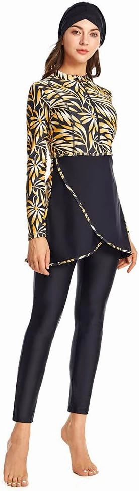 Muslim Swimsuit for Women Modest Swimwear Burkini Islamic Swimming Suit Plus Size Long Sleeve Bathing Suit