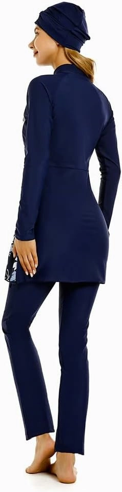 Muslim Swimsuit for Women Modest Swimwear Burkini Islamic Swimming Suit Plus Size Long Sleeve Bathing Suit