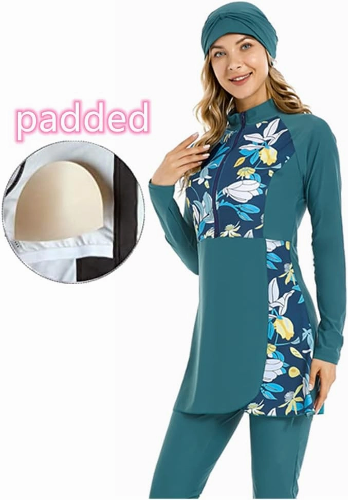 Muslim Swimsuit for Women Modest Swimwear Burkini Islamic Swimming Suit Plus Size Long Sleeve Bathing Suit