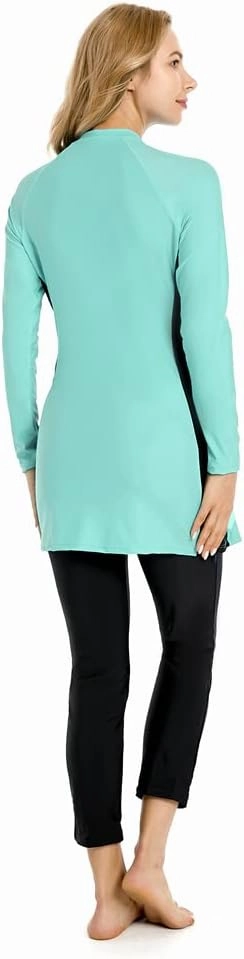 Muslim Swimsuit for Women Modest Swimwear Burkini Plus Size Long Sleeve Bathing Suit Islamic Swimming Suit