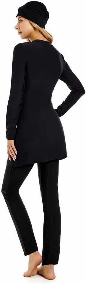 Muslim Swimsuit for Women Modest Swimwear Burkini Plus Size Long Sleeve Bathing Suit Islamic Swimming Suit
