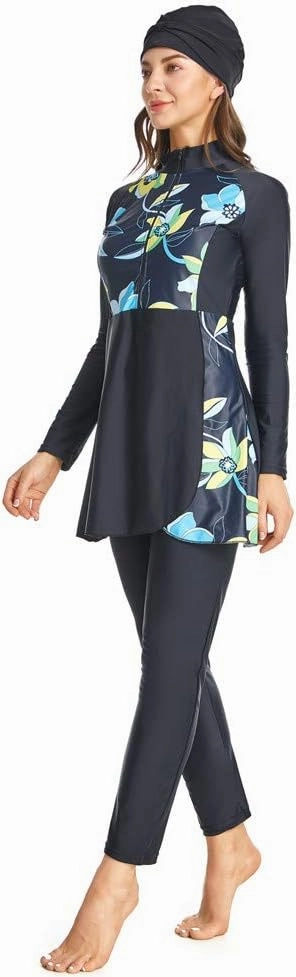 Muslim Swimsuits for Women Modest Islamic Hijab Long Sleeve Swimwear Burkinis Bathing Suit Swimming Beachwear