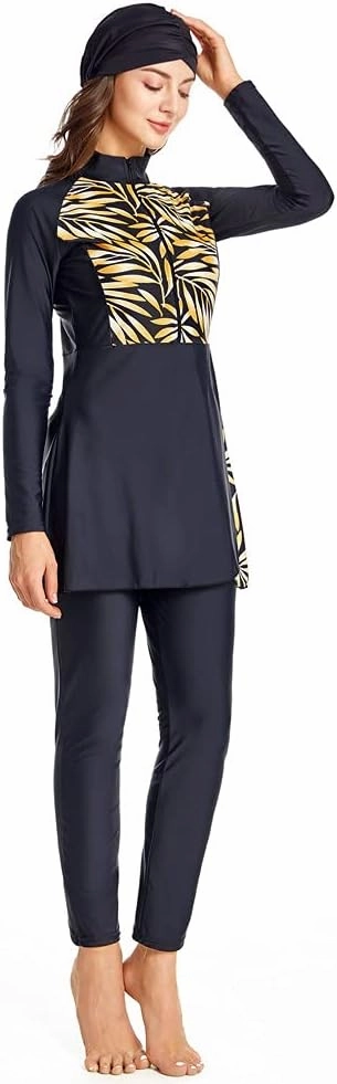 Muslim Swimsuits for Women Modest Islamic Hijab Long Sleeve Swimwear Burkinis Bathing Suit Swimming Beachwear