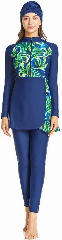 Muslim Swimsuits for Women Modest Islamic Hijab Long Sleeve Swimwear Burkinis Bathing Suit Swimming Beachwear