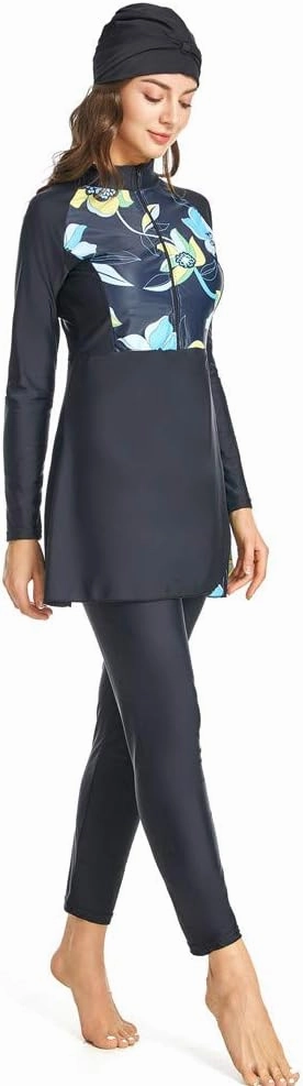 Muslim Swimsuits for Women Modest Islamic Hijab Long Sleeve Swimwear Burkinis Bathing Suit Swimming Beachwear