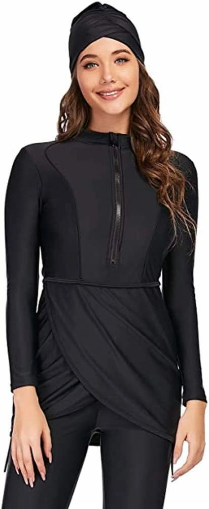Muslim Swimsuits for Women Modest Islamic Hijab Long Sleeve Swimwear Burkinis Bathing Suit Swimming Beachwear