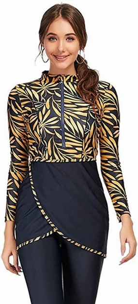Muslim Swimsuits for Women Modest Islamic Hijab Long Sleeve Swimwear Burkinis Bathing Suit Swimming Beachwear