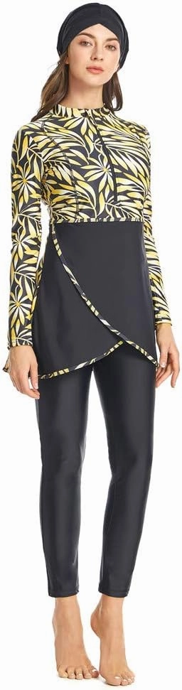 Muslim Swimsuits for Women Modest Islamic Hijab Long Sleeve Swimwear Burkinis Bathing Suit Swimming Beachwear
