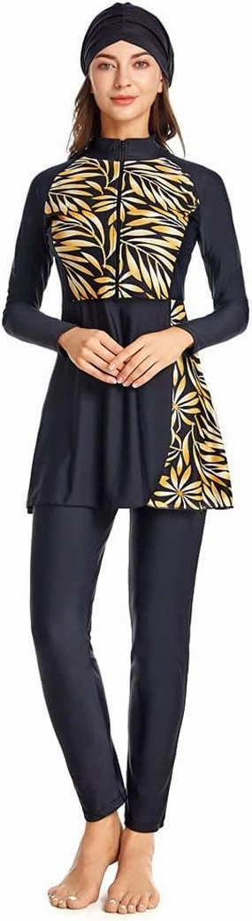 Muslim Swimsuits for Women Modest Islamic Hijab Long Sleeve Swimwear Burkinis Bathing Suit Swimming Beachwear
