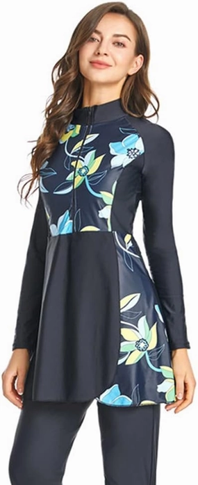Muslim Swimsuits for Women Modest Islamic Hijab Long Sleeve Swimwear Burkinis Bathing Suit Swimming Beachwear