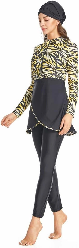Muslim Swimsuits for Women Modest Islamic Hijab Long Sleeve Swimwear Burkinis Bathing Suit Swimming Beachwear