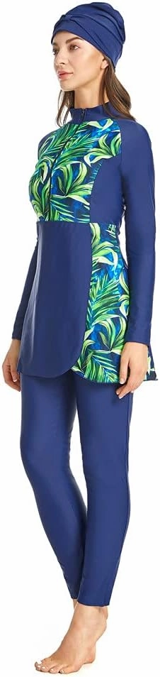 Muslim Swimsuits for Women Modest Islamic Hijab Long Sleeve Swimwear Burkinis Bathing Suit Swimming Beachwear
