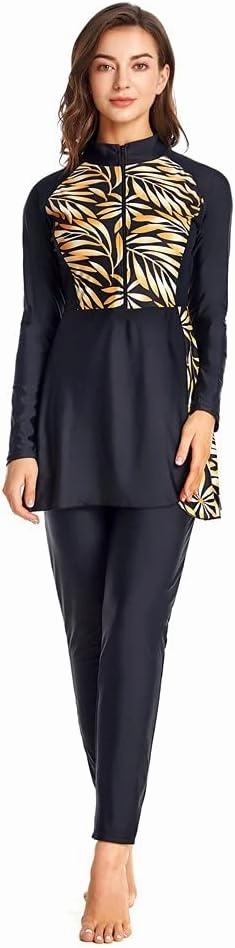 Muslim Swimsuits for Women Modest Islamic Hijab Long Sleeve Swimwear Burkinis Bathing Suit Swimming Beachwear
