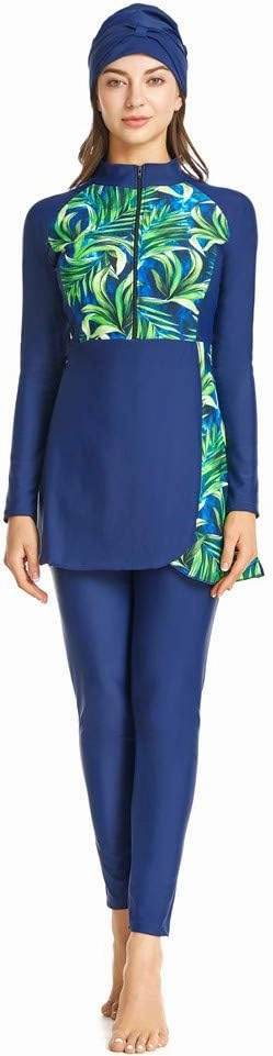 Muslim Swimsuits for Women Modest Islamic Hijab Long Sleeve Swimwear Burkinis Bathing Suit Swimming Beachwear