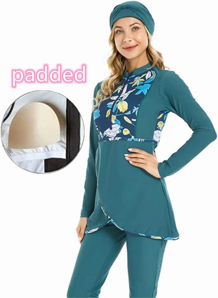 Muslim Swimsuits for Women Modest Swimwear Plus Size Burkini Islamic Swimming Suit Long Sleeve Bathing Suit