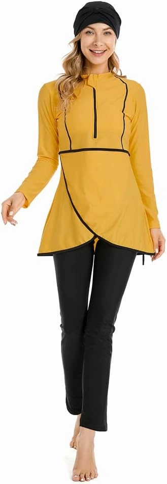 Muslim Swimsuits for Women Modest Swimwear Plus Size Burkini Islamic Swimming Suit Long Sleeve Bathing Suit