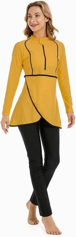 Muslim Swimsuits for Women Modest Swimwear Plus Size Burkini Islamic Swimming Suit Long Sleeve Bathing Suit