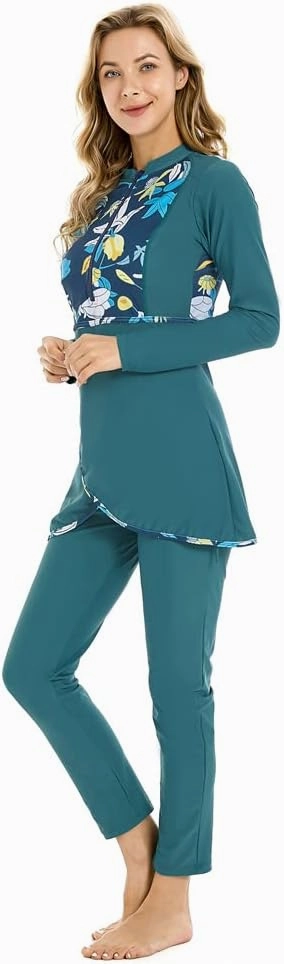 Muslim Swimsuits for Women Modest Swimwear Plus Size Burkini Islamic Swimming Suit Long Sleeve Bathing Suit