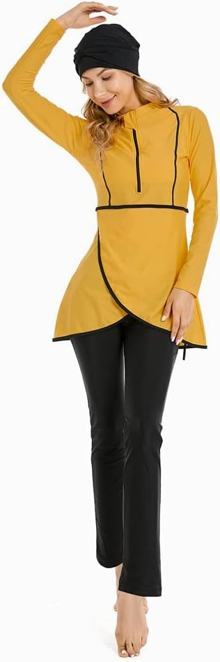 Muslim Swimsuits for Women Modest Swimwear Plus Size Burkini Islamic Swimming Suit Long Sleeve Bathing Suit