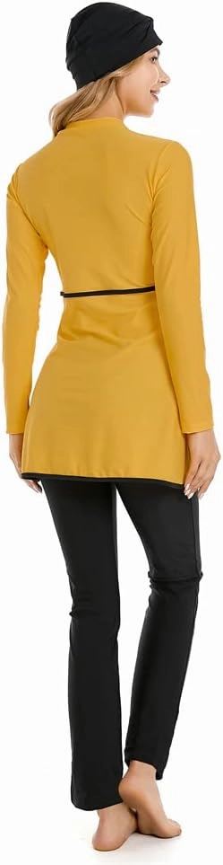 Muslim Swimsuits for Women Modest Swimwear Plus Size Burkini Islamic Swimming Suit Long Sleeve Bathing Suit