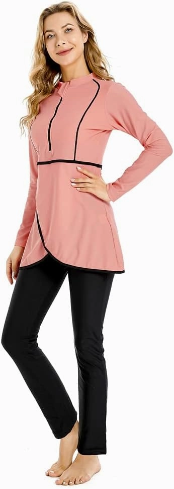 Muslim Swimsuits for Women Modest Swimwear Plus Size Burkini Islamic Swimming Suit Long Sleeve Bathing Suit