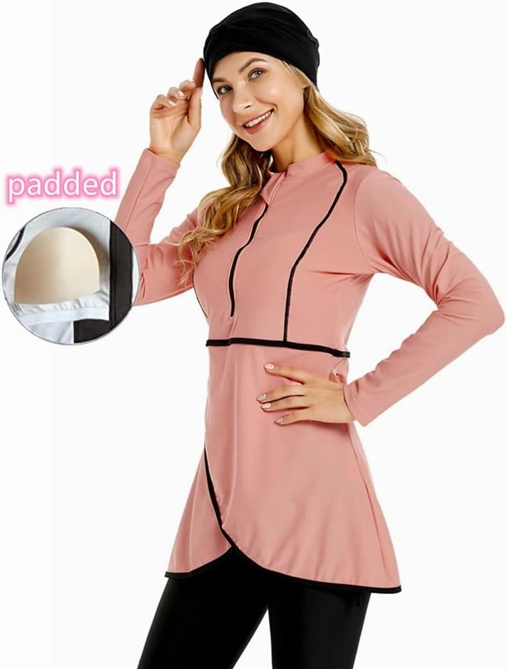 Muslim Swimsuits for Women Modest Swimwear Plus Size Burkini Islamic Swimming Suit Long Sleeve Bathing Suit