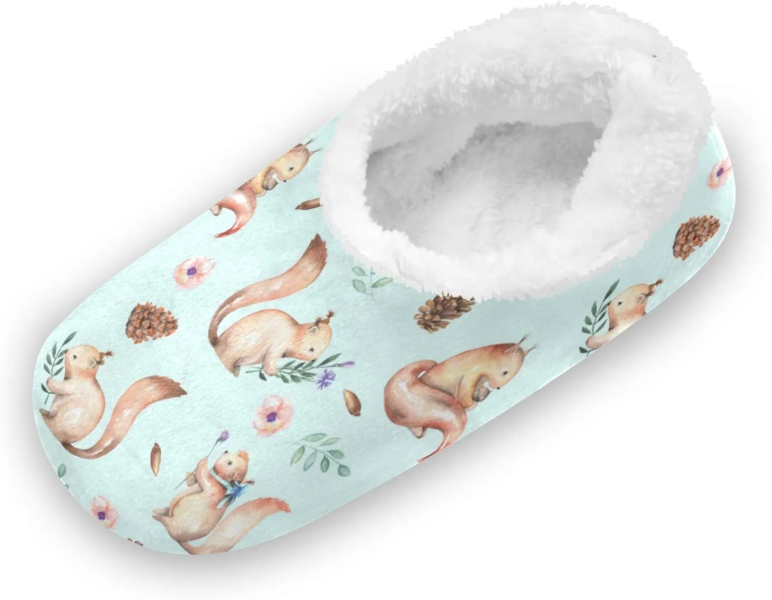 Naanle Women's Winter Memory Foam Slippers, Grey, Size 5-6, Closed Toe, No Heel, Medium Width, Solid Pattern, Fuzzy Fleece Lining, Anti-Slip Rubber Sole