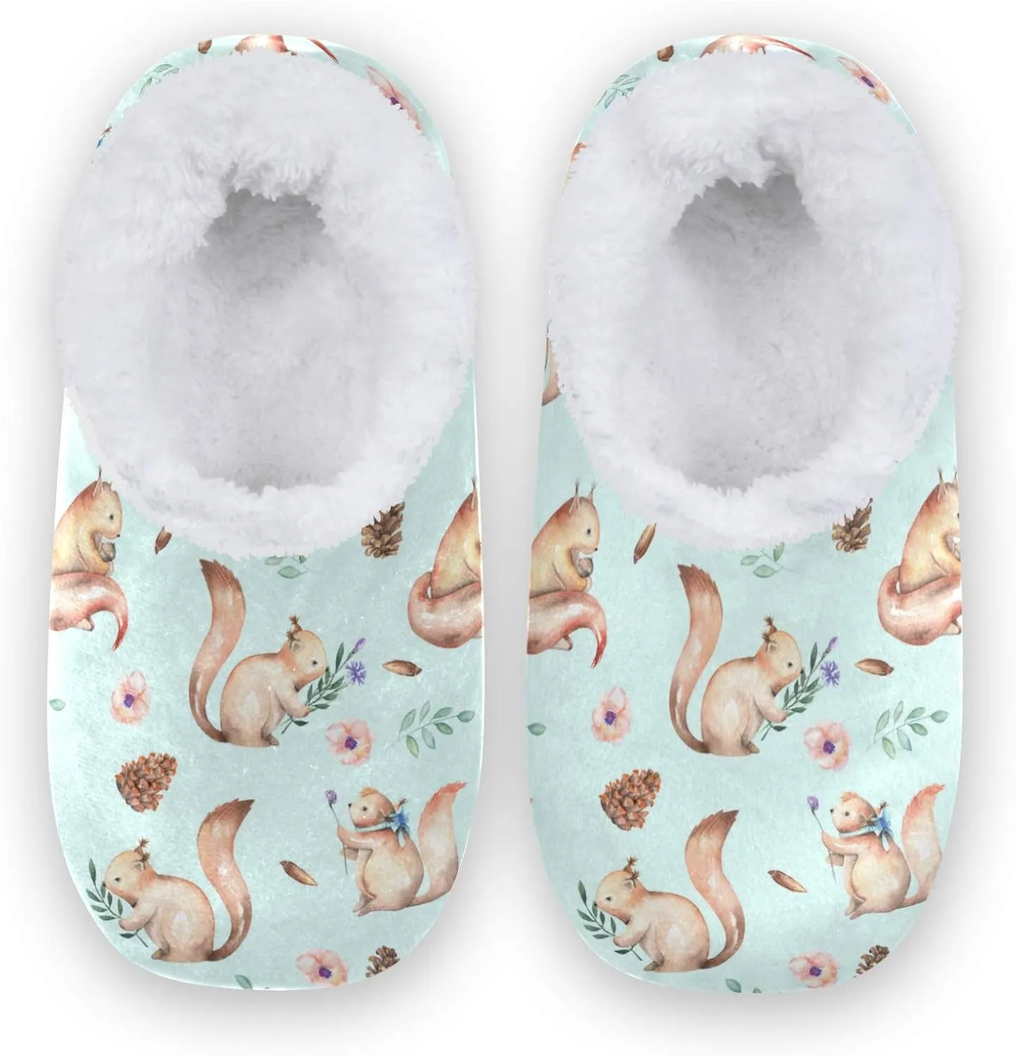 Naanle Women's Winter Memory Foam Slippers, Grey, Size 5-6, Closed Toe, No Heel, Medium Width, Solid Pattern, Fuzzy Fleece Lining, Anti-Slip Rubber Sole