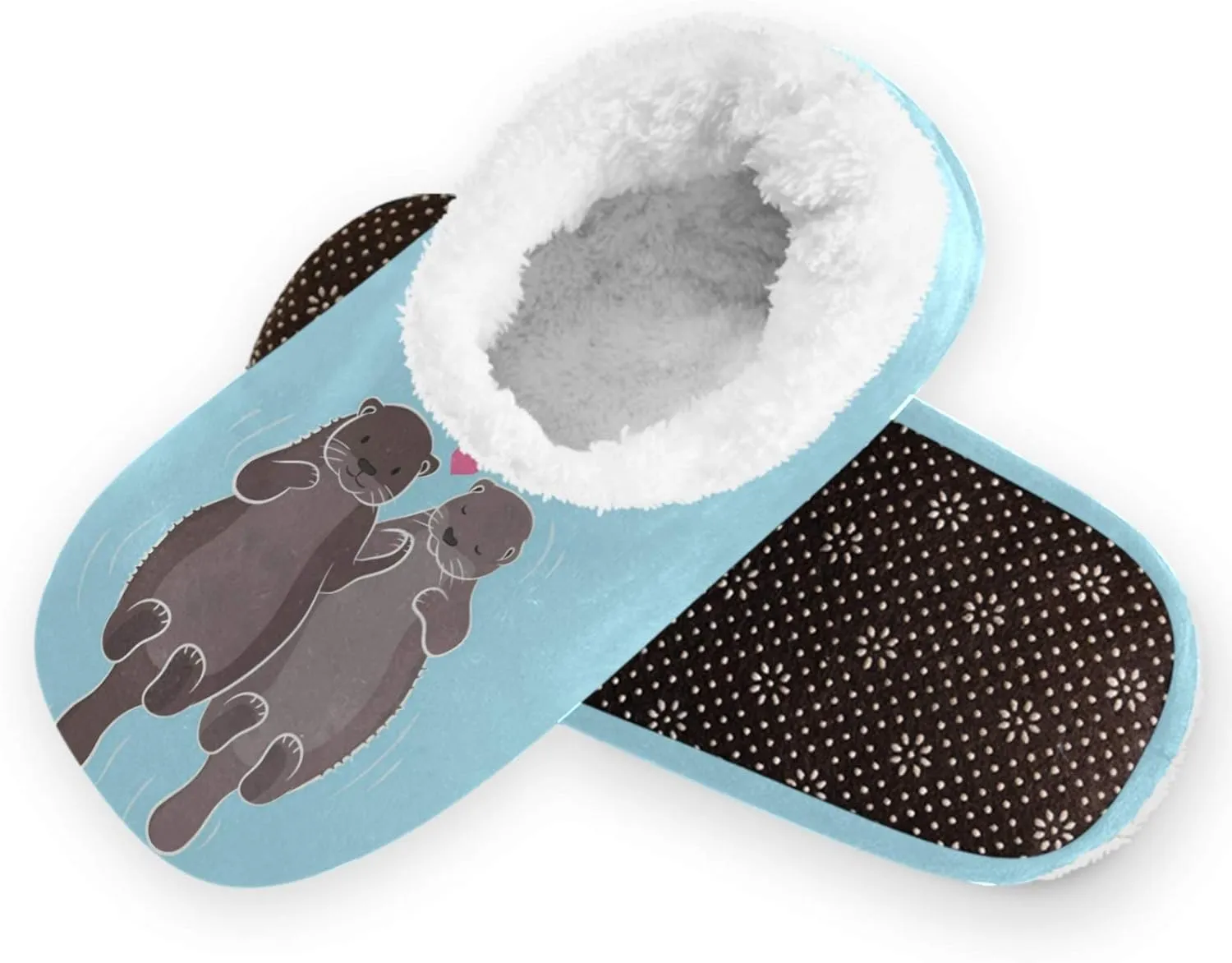 Naanle Women's Winter Memory Foam Slippers, Grey, Size 5-6, Closed Toe, No Heel, Medium Width, Solid Pattern, Fuzzy Fleece Lining, Anti-Slip Rubber Sole