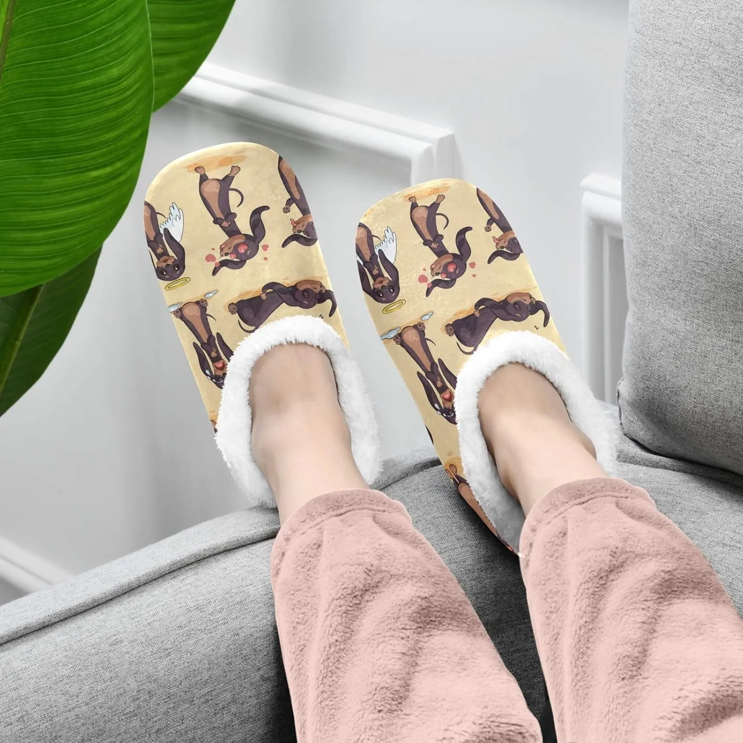 Naanle Women's Winter Memory Foam Slippers, Grey, Size 5-6, Closed Toe, No Heel, Medium Width, Solid Pattern, Fuzzy Fleece Lining, Anti-Slip Rubber Sole