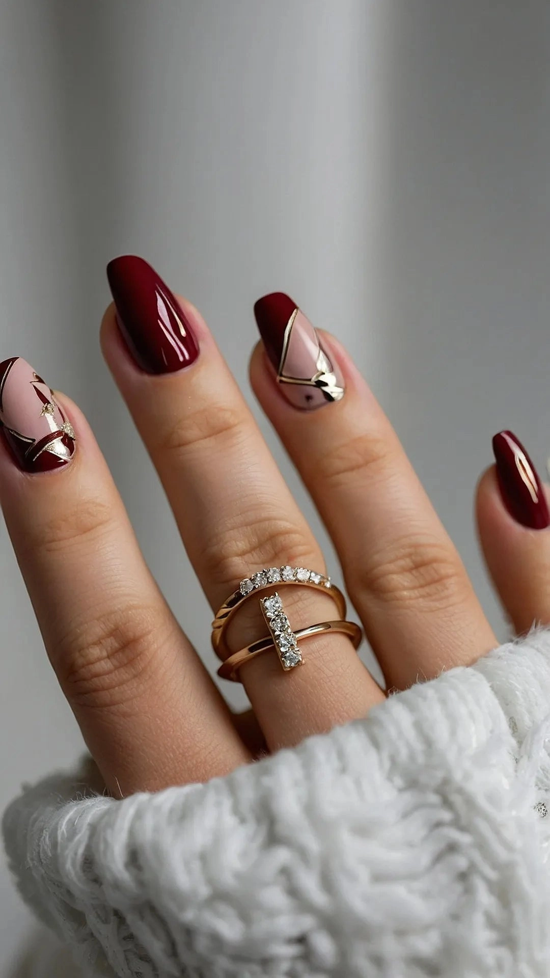 Nail It with Wine: 17 Burgundy Designs to Sparkle and Shine