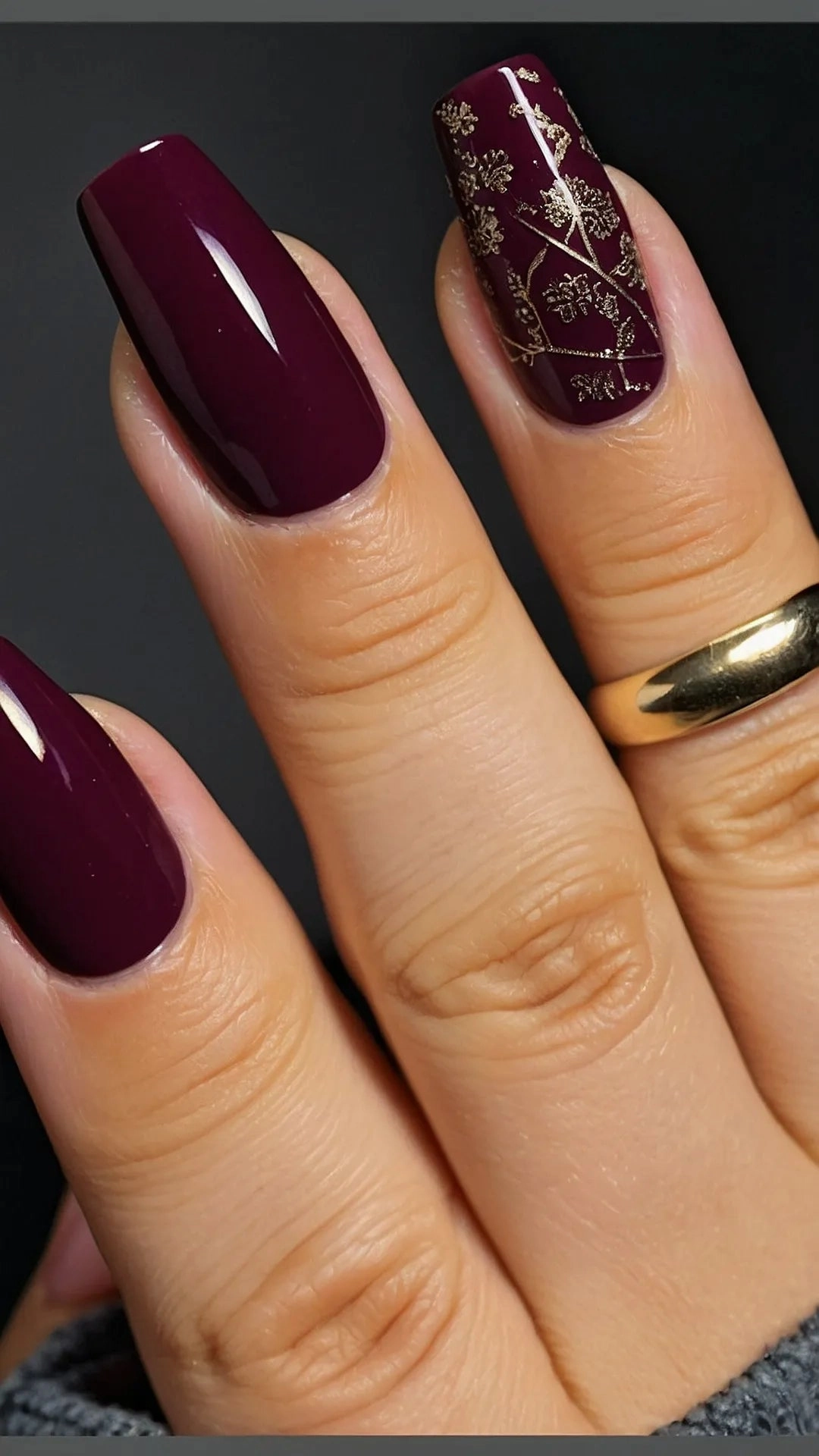 Nail It with Wine: 17 Burgundy Designs to Sparkle and Shine