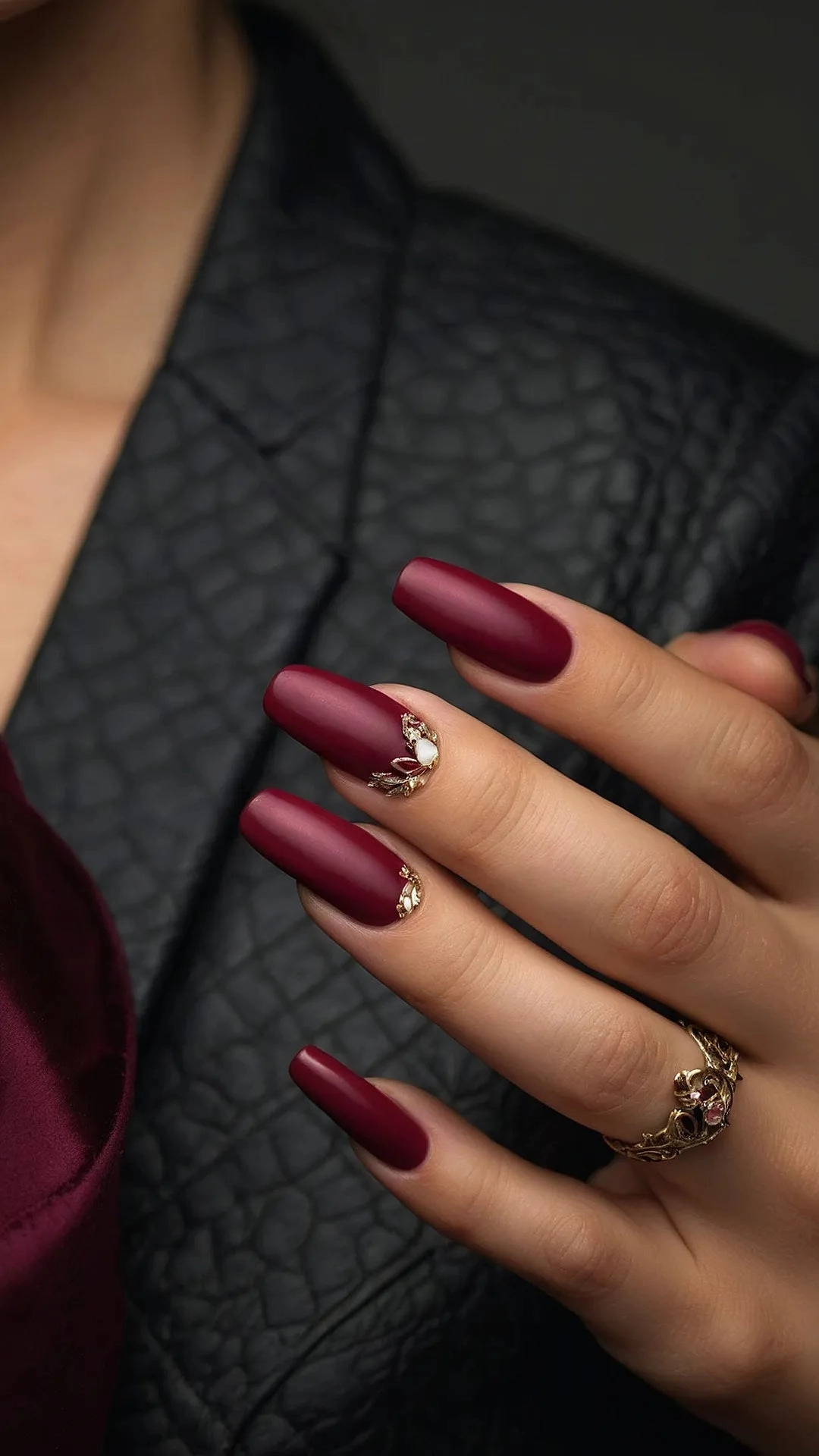 Nail It with Wine: 17 Burgundy Designs to Sparkle and Shine