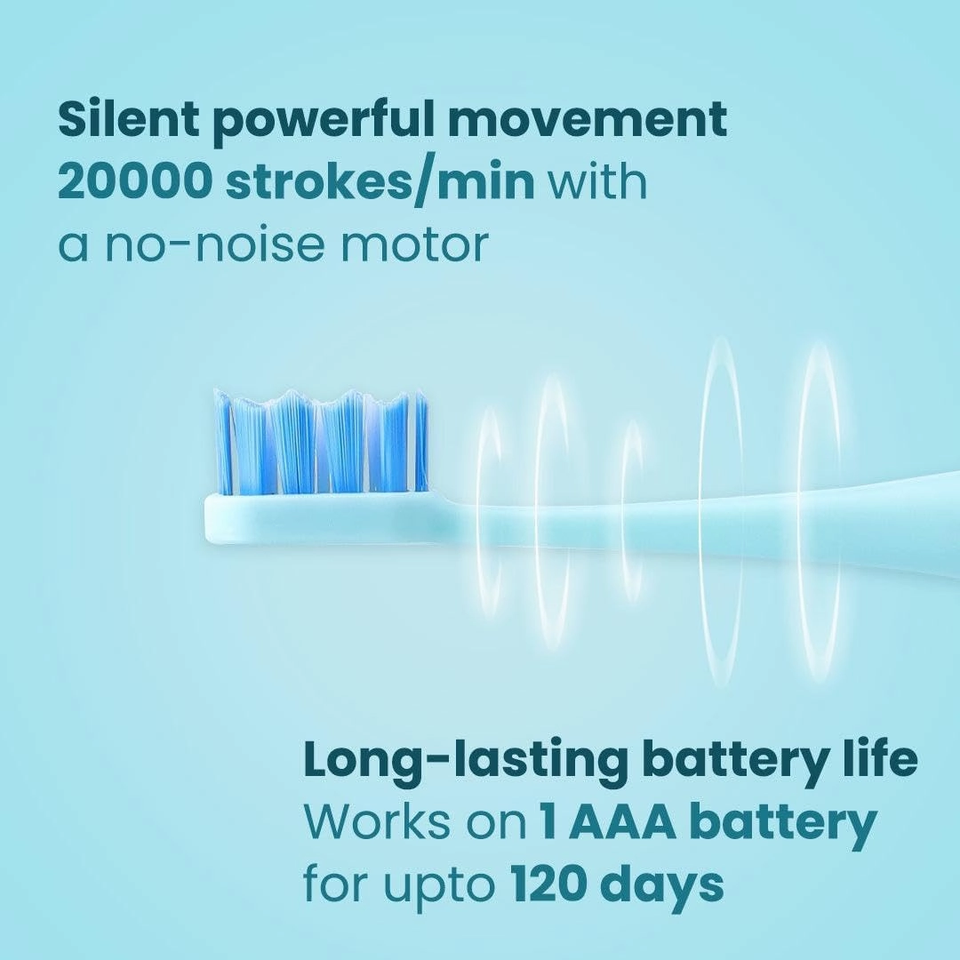 Neo Sonic Electric Toothbrush AAA Powered 120 Days Battery Life Ultra Soft Dupont and Vibrating Bristles for Unisex Adults 2 Brush Heads & 1 Brush Head Cover (Coral Red)