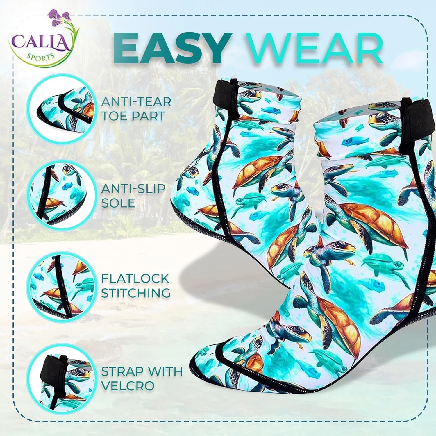 Neoprene Beach Socks - Water and Sand Socks for Men and Women